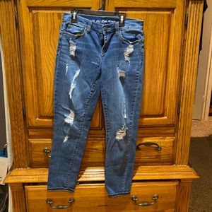 Women’s jeans: Victoria secret distressed denim.